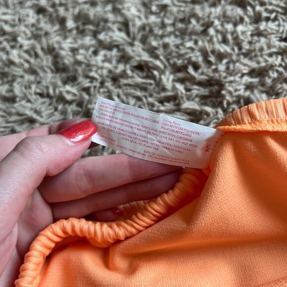 NWT! Juniors' Ninety-Nine° Tunnel Side-Tie Orange Bikini Bottoms Size Medium - Picture 3 of 6